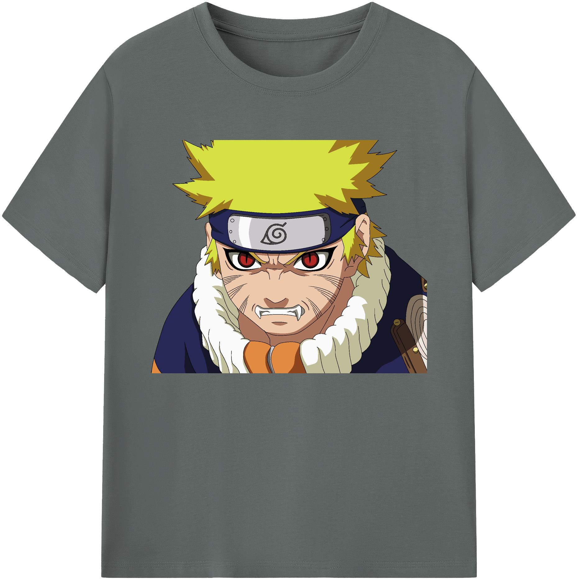 （画像用） NARUTO -ナルト- うずまき ナルト Uzumaki Naruto 綿100％ メンズ半袖Tシャツ｜肌触りやわらか＆通気性